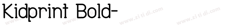 Kidprint Bold字体转换